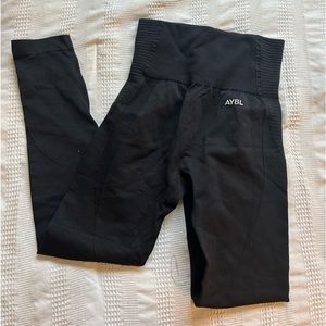 aybl black leggings, size small